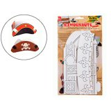 Chapeau pour enfant aventure en carton blanc predecoupe    kit 3 pieces a colorier       pirate viking chevalier
