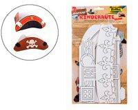 Kit de chapeaux pour enfants 'AVENTURE', carton, blanc