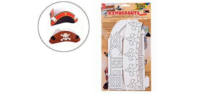 Kit de chapeaux pour enfants 'AVENTURE', carton, blanc