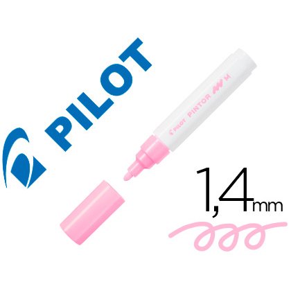 Marqueur pilot pintor peinture base d'eau ultra-couvrante multi surface pointe moyenne résistante coloris violet pastel