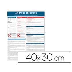 Pancarte affichage obligatoire pvc souple        40x30cm