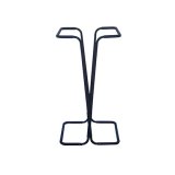 Support sac poubelle industriel tube acier noir    pours sacs 110/130l kit prt  a monter