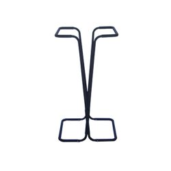 Support sac poubelle industriel tube acier noir    pours sacs 110/130l kit prt  a monter