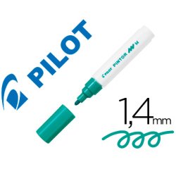 Marqueur pilot pintor peinture base d'eau ultra-couvrante toutes surfaces pointe moyenne coloris vert