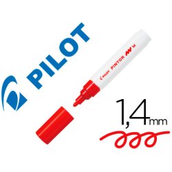 Marqueur pilot pintor peinture base d'eau ultra-couvrante toutes surfaces pointe moyenne coloris rouge