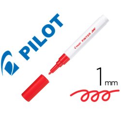 Marqueur pilot pintor peinture base d'eau ultra-couvrante multi surface pointe fine résistante coloris rouge