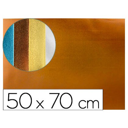 Plaque mousse liderpapel métallisée 50x70cm 60g/m2 épaisseur 2mm unicolore orange