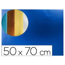Plaque mousse liderpapel métallisée 50x70cm 60g/m2 épaisseur 2mm unicolore bleu