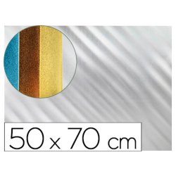 Plaque mousse liderpapel métallisée 50x70cm 60g/m2 épaisseur 2mm unicolore argent