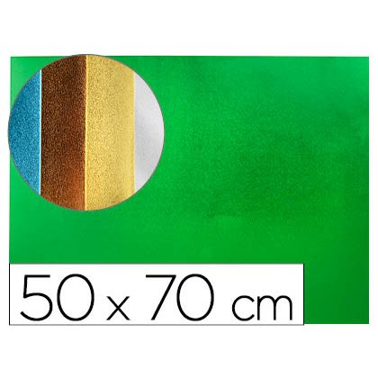 Plaque mousse liderpapel métallisée 50x70cm 60g/m2 épaisseur 2mm unicolore vert