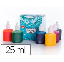 Peinture marbling oz international base d'huile encre distillée eau marbrure résistante kit 6 couleurs classiques 25ml