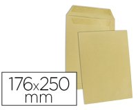 Pochette gpv kraft brun recycle 90g b5 176x250mm      autocollante boite 500 unites