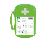 Trousse de secours spéciale école centre aéré fermeture zip 6 compartiments 2 accroches ceinture contenance 77 pièces