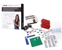 Kit planning bi-office tableau blanc 5 feuilles magnétiques 3 rubans magnétiques 5mm 10 aimants 15mm 305x215x15cm