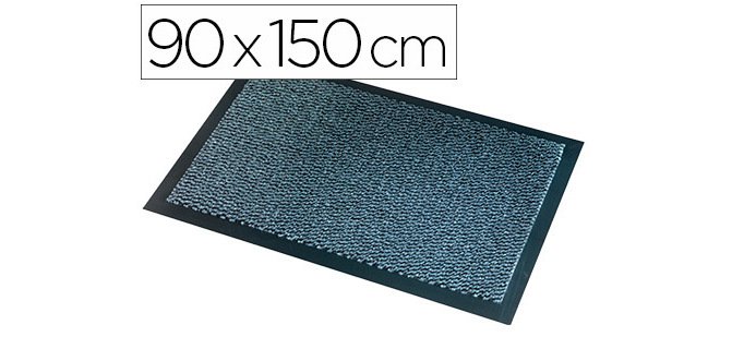 Tapis anti-poussière paperflow polypropylène super budget 90x150cm aspect velour coloris gris