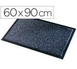Tapis anti-poussière paperflow polyamide premium 60x90cm aspect velour coloris gris