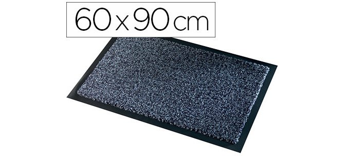 Tapis anti-poussière paperflow polyamide premium 60x90cm aspect velour coloris gris