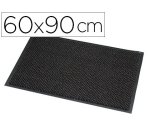 Tapis paperflow absorbant microfibre et polypropylène 60x90cm coloris anthracite
