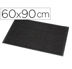 Tapis paperflow absorbant microfibre et polypropylène 60x90cm coloris anthracite