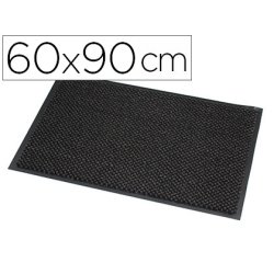 Tapis paperflow absorbant microfibre et polypropylène 60x90cm coloris anthracite