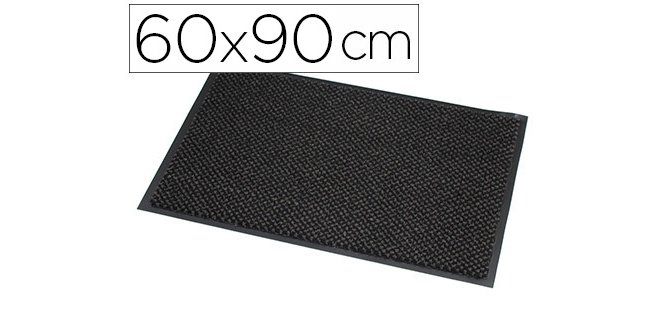 Tapis paperflow absorbant microfibre et polypropylène 60x90cm coloris anthracite