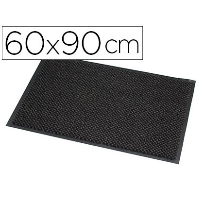 Tapis paperflow absorbant microfibre et polypropylène 60x90cm coloris anthracite