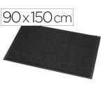 Tapis paperflow absorbant microfibre et polypropylène 90x150cm coloris anthracite