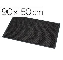 Tapis paperflow absorbant microfibre et polypropylène 90x150cm coloris anthracite