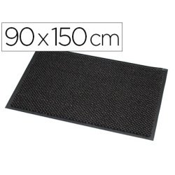 Tapis paperflow absorbant microfibre et polypropylène 90x150cm coloris anthracite