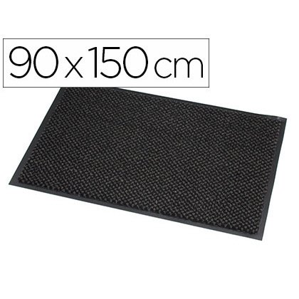 Tapis paperflow absorbant microfibre et polypropylène 90x150cm coloris anthracite