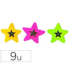 Feutrine adhesive forme etoile graine creative a      coller pochette 9 unites