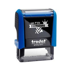 Tampon scolaire trodat enseignant personnalise les   p'tits champions champion de  calcul 38x14mm