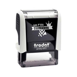 Tampon scolaire trodat enseignant personnalise les   p'tits champions champion de  mathematique 38x14mm