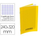 Cahier pique conquerant classique special deficient   visuel polypropylene incolore 240x320mm 96p 90g s2,5mm noir