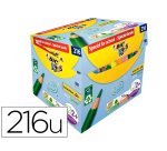 Crayon couleur bic kids evolution triangulaire resine de synthese ultra-resistant   maxi classpack 216un