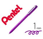 Stylo-bille pentel izee a capuchon pointe moyenne 1mm   encre faible viscosite        rechargeable violet