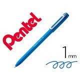 Stylo-bille pentel izee retractable ecriture moyenne  pointe 1mm encre faible       viscosite rechargeable bleu