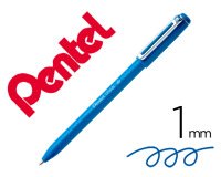 Stylo-bille pentel izee retractable ecriture moyenne  pointe 1mm encre faible       viscosite rechargeable bleu