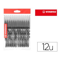 Feutre coloriage stabilo power recharge coffret schoolpack  pointe moyenne bloquée coloris noir pochette de 12un