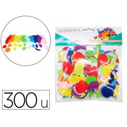 Feutrine adhesive sodertex pack verger et potager 1mm    tailles assorties 300 pcs 10  coloris assortis