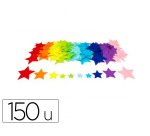 Feutrine adhesive sodertex pack d'etoiles 1mm 4 tailles  150 pcs 10 coloris assortis