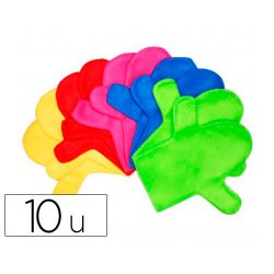 Feutrine sodertex marionnettes main 1mm         220x200mm 10 pcs 5 coloris    assortis