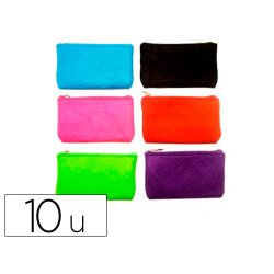 Feutrine sodertex portemonnaie 3mm 120x70mm 10  pcs 6 coloris assortis