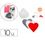 Kit feutrine sodertex 3 coeurs poppy heart a          fabriquer 2mm diam. 80mm 10   sachets individuels 3 coloris