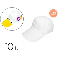 Casquette sodertex a customiser ajustable 10 pièces coloris blanc