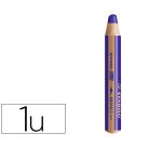 Crayon couleur stabilo woody 3in1 bois pefc multi-usage    toute surface ardoise tableau tout type coloris bleu outrem