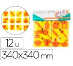 Pack de 12 mini tampons en mousse eva sodertex theme     toque chef diam. 340mm