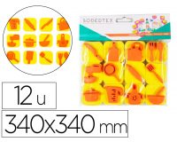 Pack de 12 mini tampons en mousse eva sodertex theme     toque chef diam. 340mm