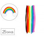 Pack chenilles sodertex 6mmx300mm 25 brins 10 coloris assortis