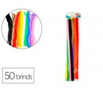 Pack chenilles sodertex 20mmx500mm 50 brins 10        coloris assortis